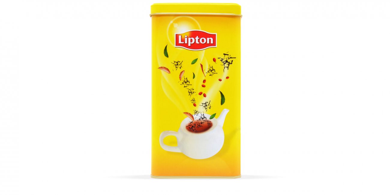 Embalagem para chá em metal