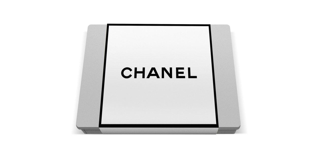 embalagem de metal Chanel